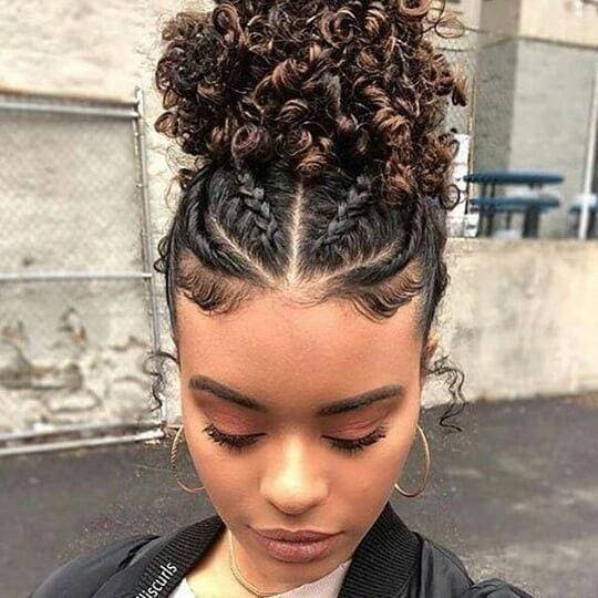 Fashion Penteado para cabelo cacheado