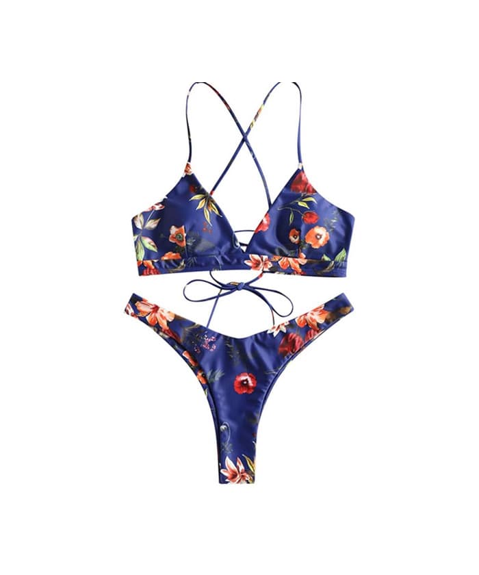 Producto Bikini Zaful azul gold