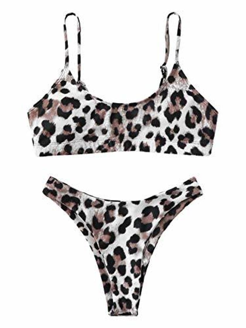 Fashion SOLY HUX Mujer Conjunto De Bikini de Leopardo