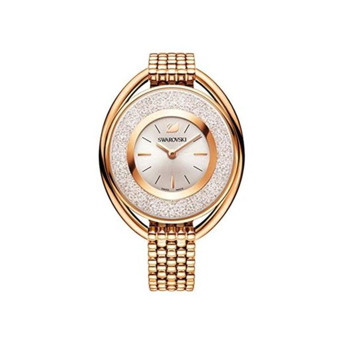 Fashion Ladies 'cristalino ovalada de cristal de Swarovski Rose Gold