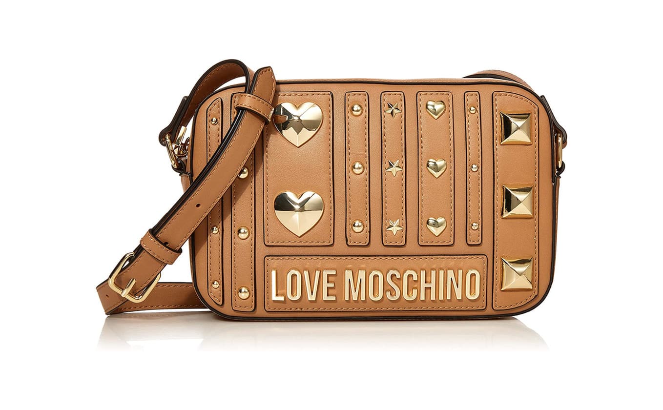 Fashion Love Moschino Borsa PU, bolso bandolera para Mujer, Beige