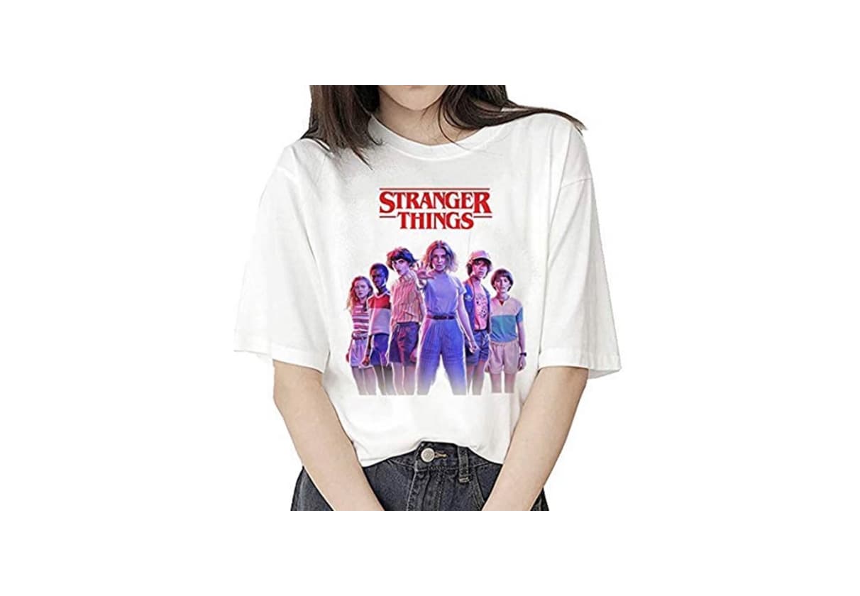 Moda Camiseta Stranger Things Niña, Camiseta Stranger Things Mujer, Impresión T-Shirt Abecedario Camiseta