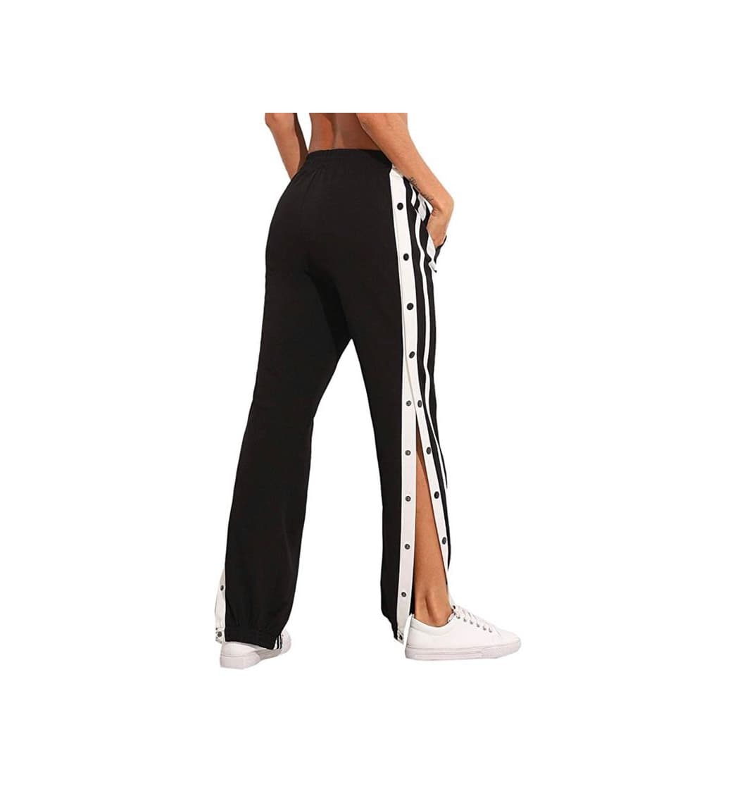 Moda SOLY HUX Mujer Pantalones de chándal elástico con Bolsillos