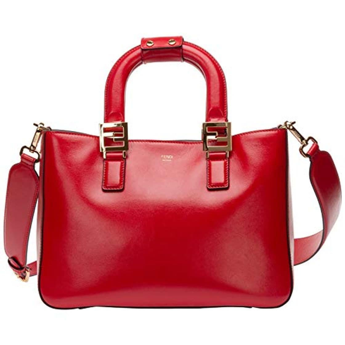 Moda FENDI mujer Ff bolsas de mano rosso