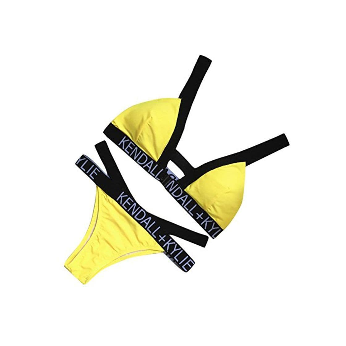 Producto DELEY Mujeres Carta Vendaje Cintura Alta Triángulo Bikini Flores Caliente Vacaciones Verano Traje De Baño Trikini Swimwear Beachwear Tamaño S