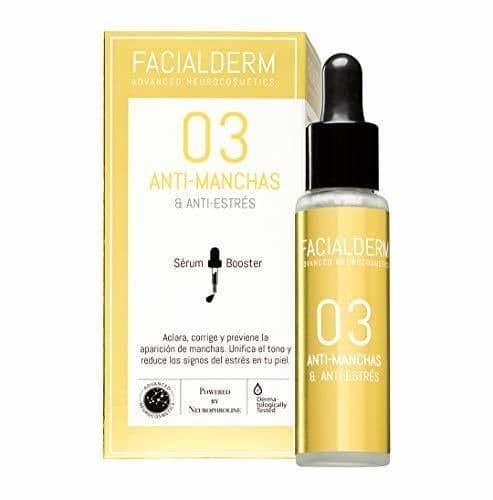 Producto Facialderm - Sérum Booster 03 ANTI-MANCHAS & Antiestrés Facial, 30ml