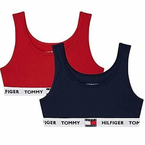 Moda Tommy Hilfiger Chicas 2 Paquete Original Algodón Bralette