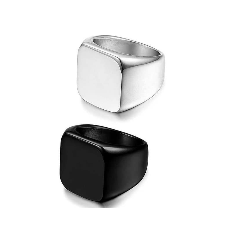 Producto sailimue 2 pcs Acero Inoxidable Anillos Hombre