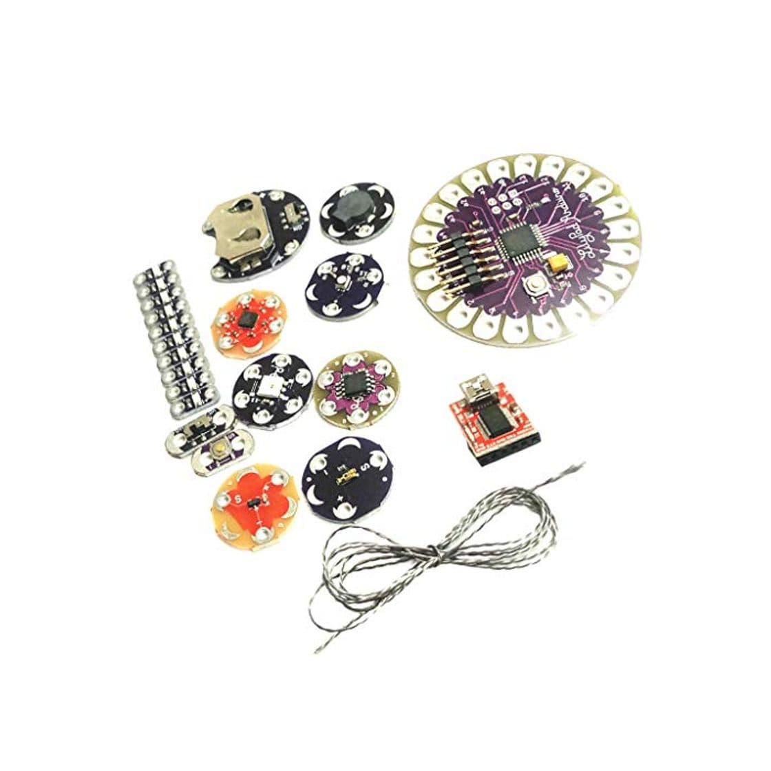 Producto Sharplace Kit de Electrónica Lilypad Sewable Placa de Desarrollo Lilypad ATmega328P