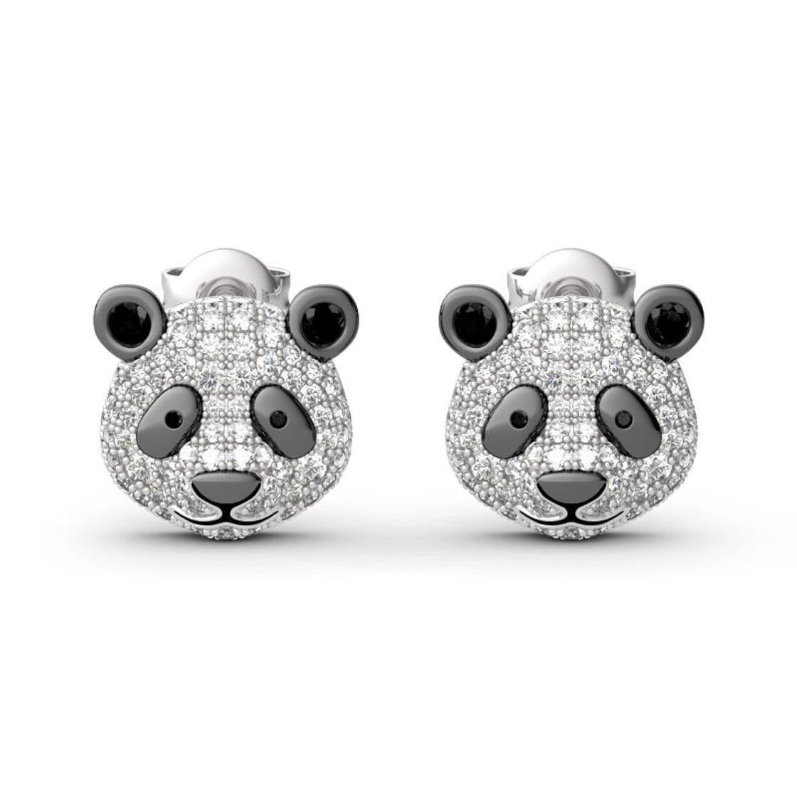 Moda Jeulia "Be Calm and Steady" Cute Panda Sterling Silver Earrings ...