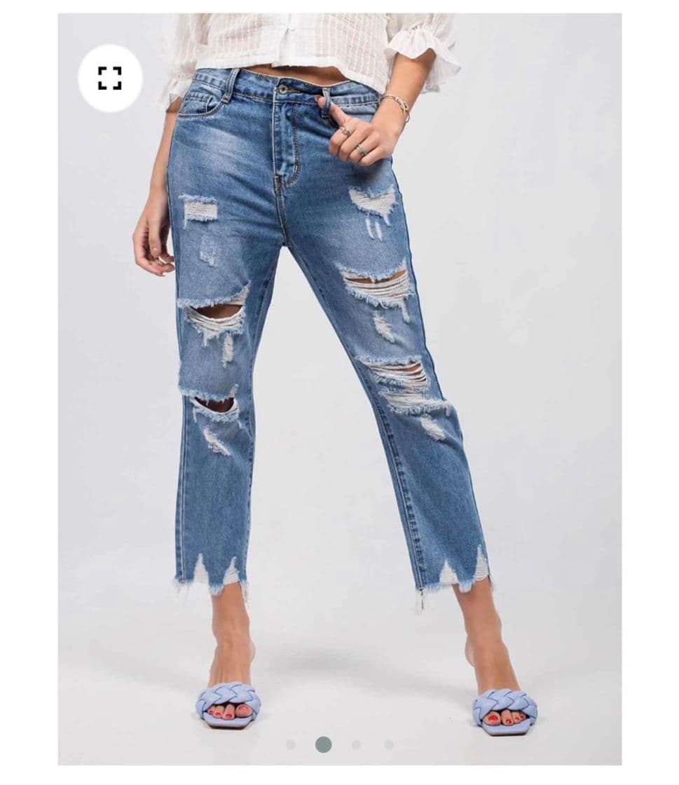 Fashion Ripped mom jeans