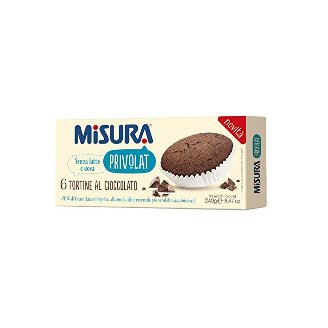 Product MISURA PASTEL DE CHOCOLATE PRIVADO DE 240 GRAMOS