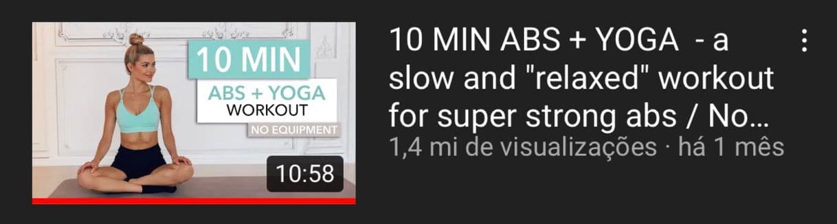 Fashion 10 MIN ABS + YOGA - YouTube