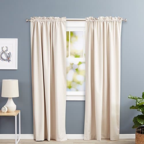 Home AmazonBasics - Cortinas opacas con aislamiento térmico y alzapaños