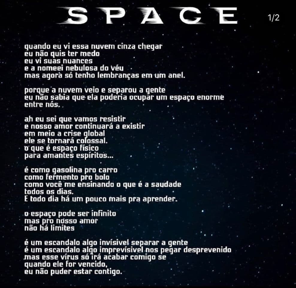 Película s p a c e - Poesia 