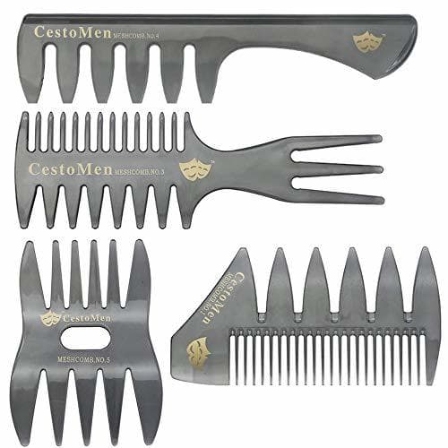 Beauty Xinlie 4 Piezas Peines de Peluqueria Profesional Hombre Set de Peines Dientes