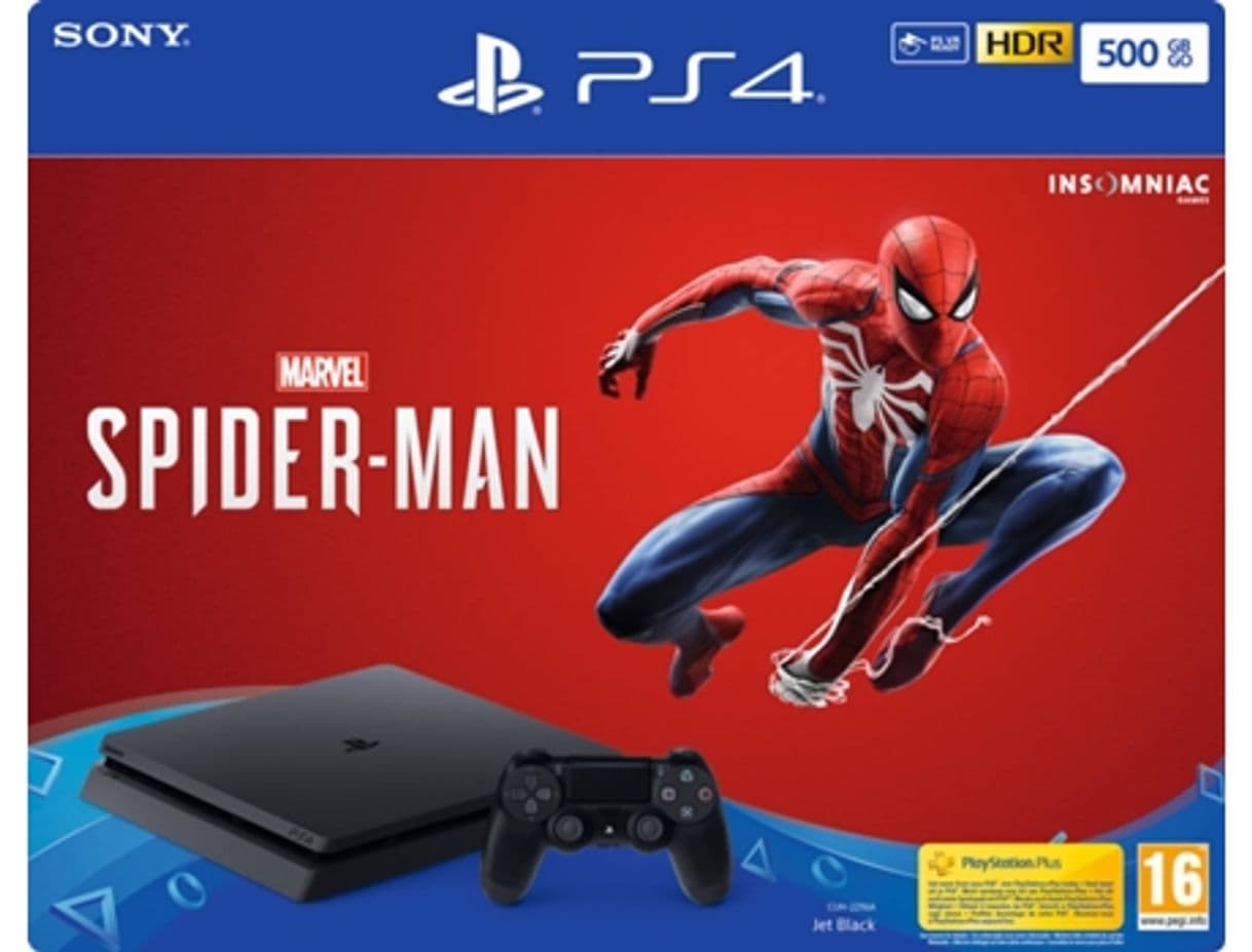 Fashion Consola PS4 Slim (500GB + SPIDERMAN) | Worten.pt