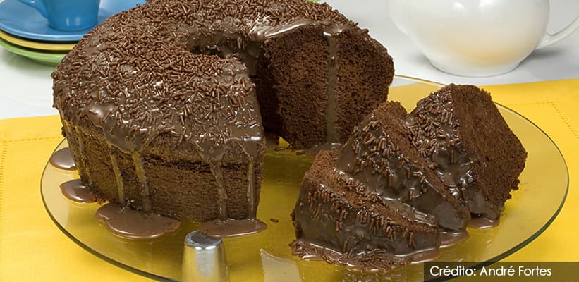 Fashion Bolo de Chocolate simples - Vovó Palmirinha