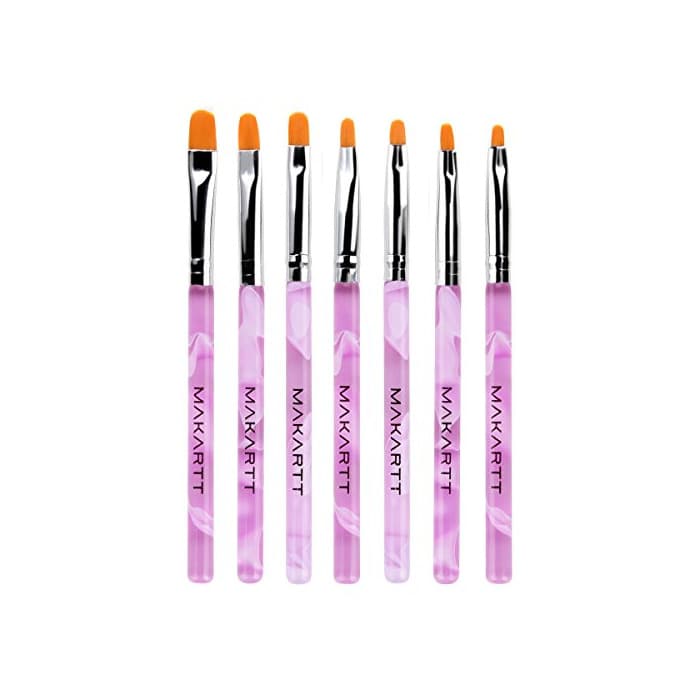 Producto MAKARTT 7 PCS Flat UV Gel Brush Set Acrylic Nail Art Painting