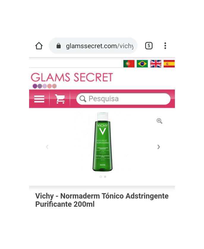 Producto Tónico Vichy para pele oleosa/acneica