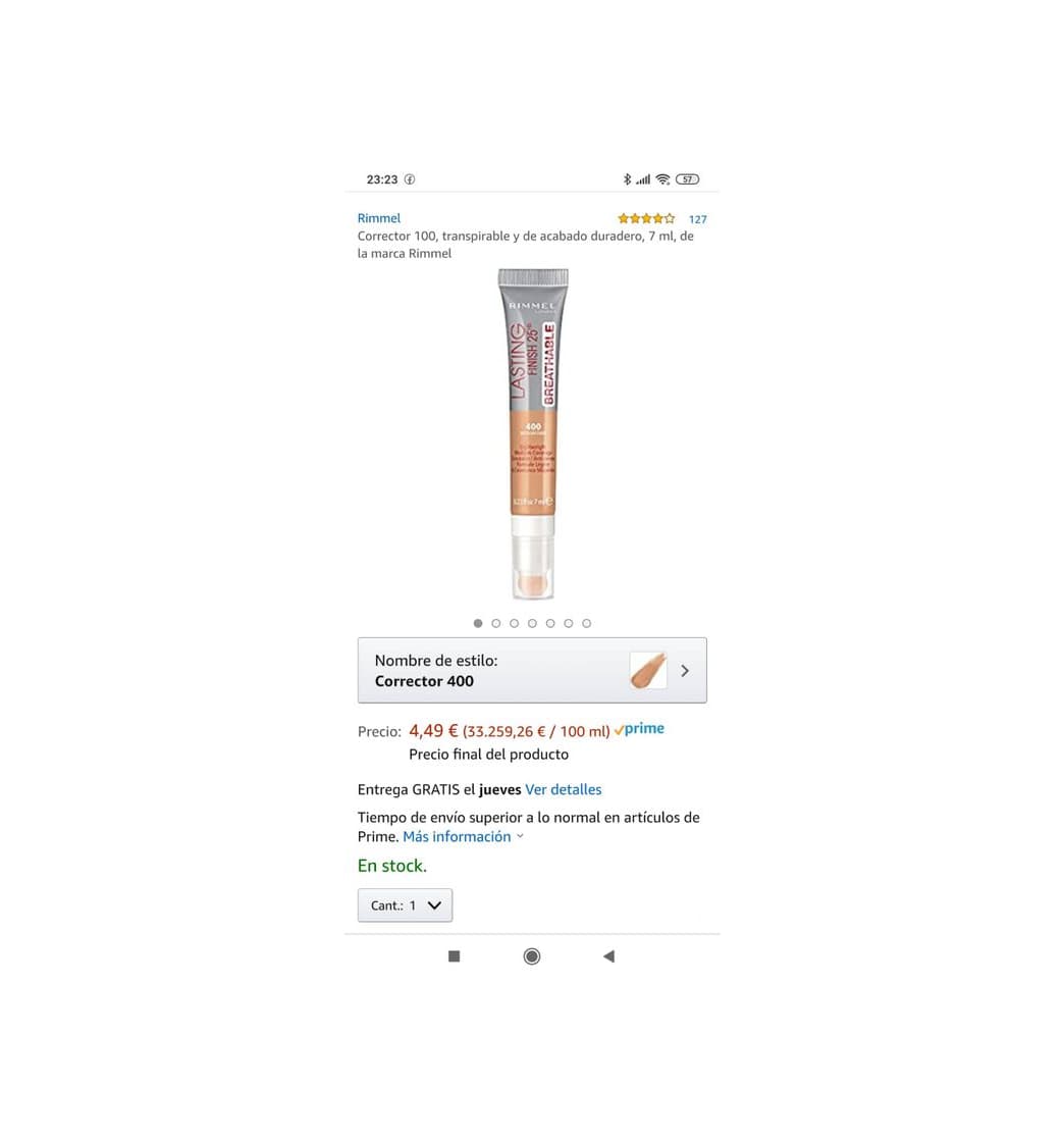 Product Corrector rimmel 