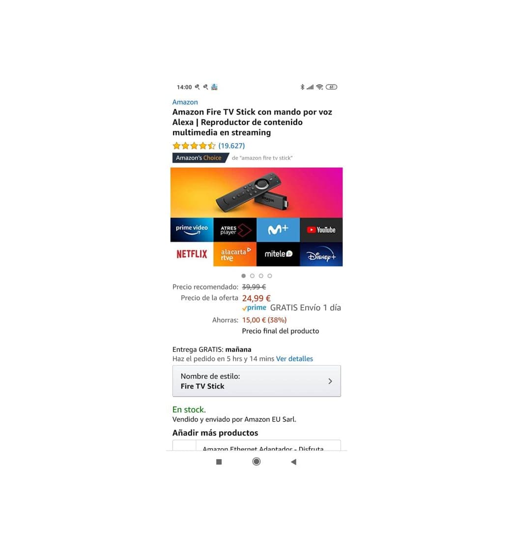 Product Amazon fire 