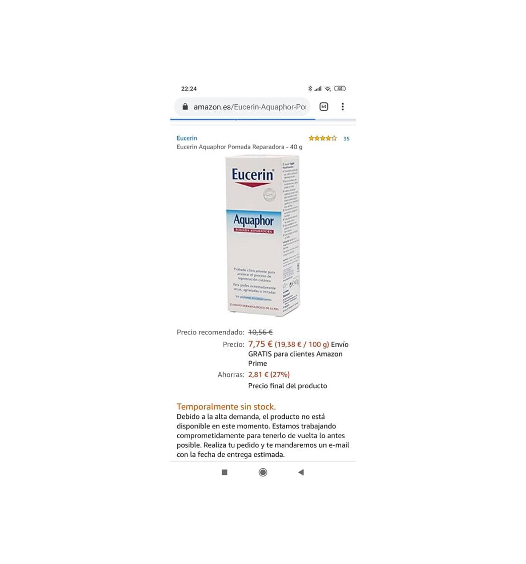 Product Crema eucerin Aquaphor