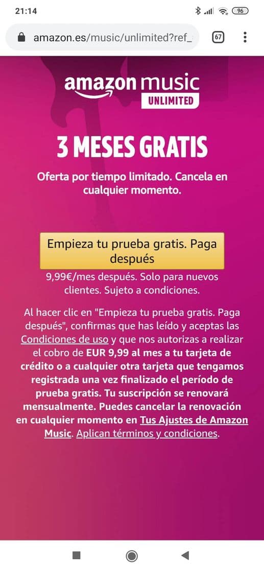 Product 3 meses gratis Amazon music