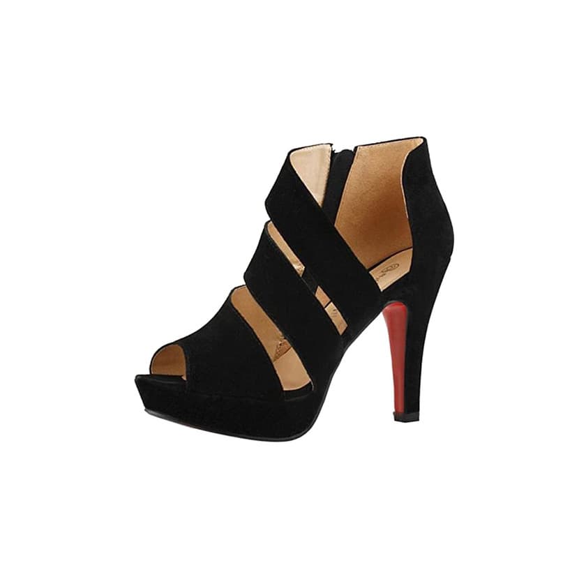 Producto Logobeing Zapatos Mujer Tacon Fiesta - Zapatos de Tacón Peep Toe Tacones