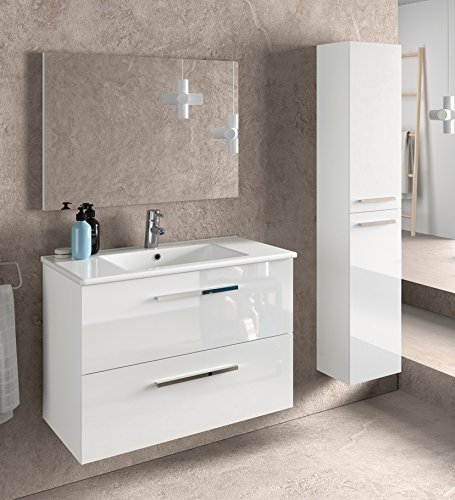 Producto Miroytengo Juego de Mueble de baño Lavabo suspendido 2 cajones