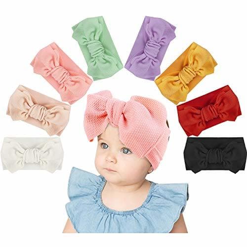 Product vamei 8 piezas Bebé Niña Diademas Cintas de Pelo Diadema Elástica Turbante