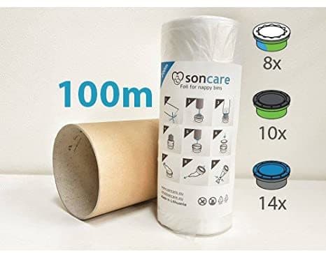 Product Refill foil 100m nappy sacks compatible with Sangenic Angelcare ...