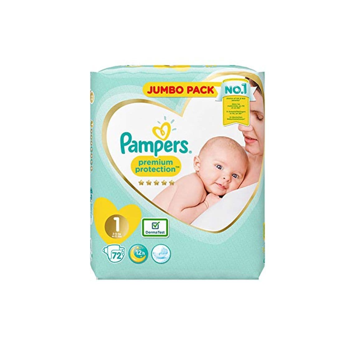 Beauty Pampers Caja de pañales jumbo para recién nacido