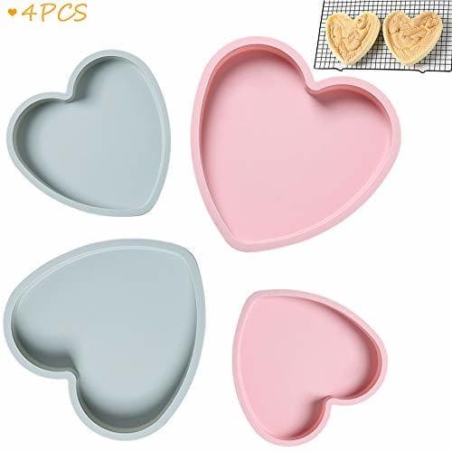 Product X-BLTU 4 PCS Molde para Pasteles Molde de Silicona para Hornear