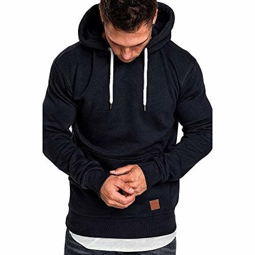 Product riou ¡Oferta Sudaderas con Capucha para Hombre Cosy Chaqueta Deportiva Sudadera con