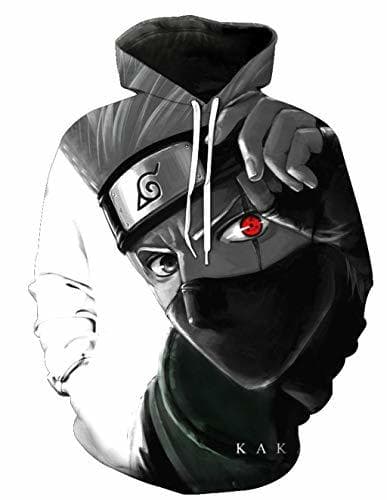 Place Sudaderas Naruto Hombres Kakashi Sudadera con Capucha Niño 3D Anime Unisex Mujer