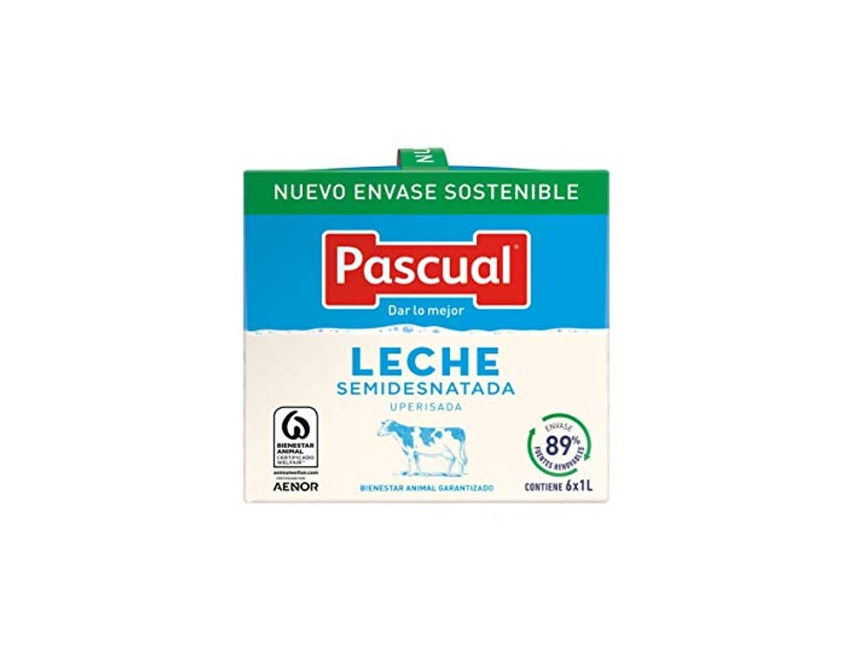 Product Leche Pascual Clasica Leche Semidesnatada - Paquete de 6 x 1 l