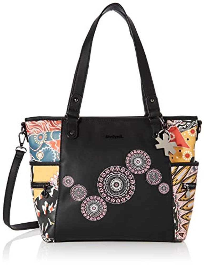 Fashion Desigual Bag Guernica Maxton, Bandolera para Mujer, Negro