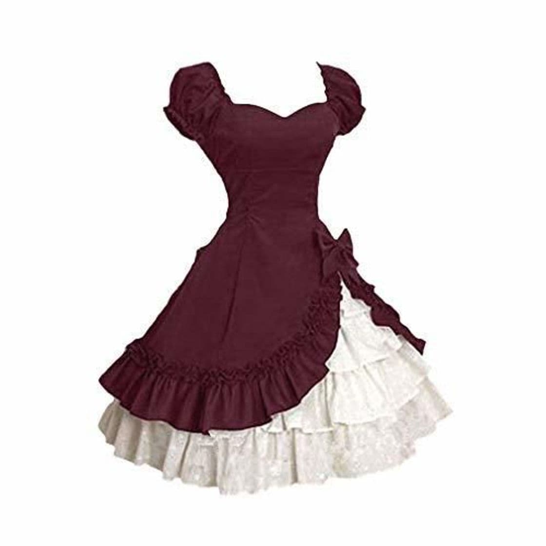 Product Mujeres De Princesa con Volantes Vestido Corto Retro Ropa Gótica De Cosplay