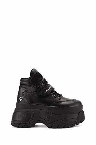 Moda NAKEDWOLFE Donna Sneaker Scandal In Pelle Nero Mod