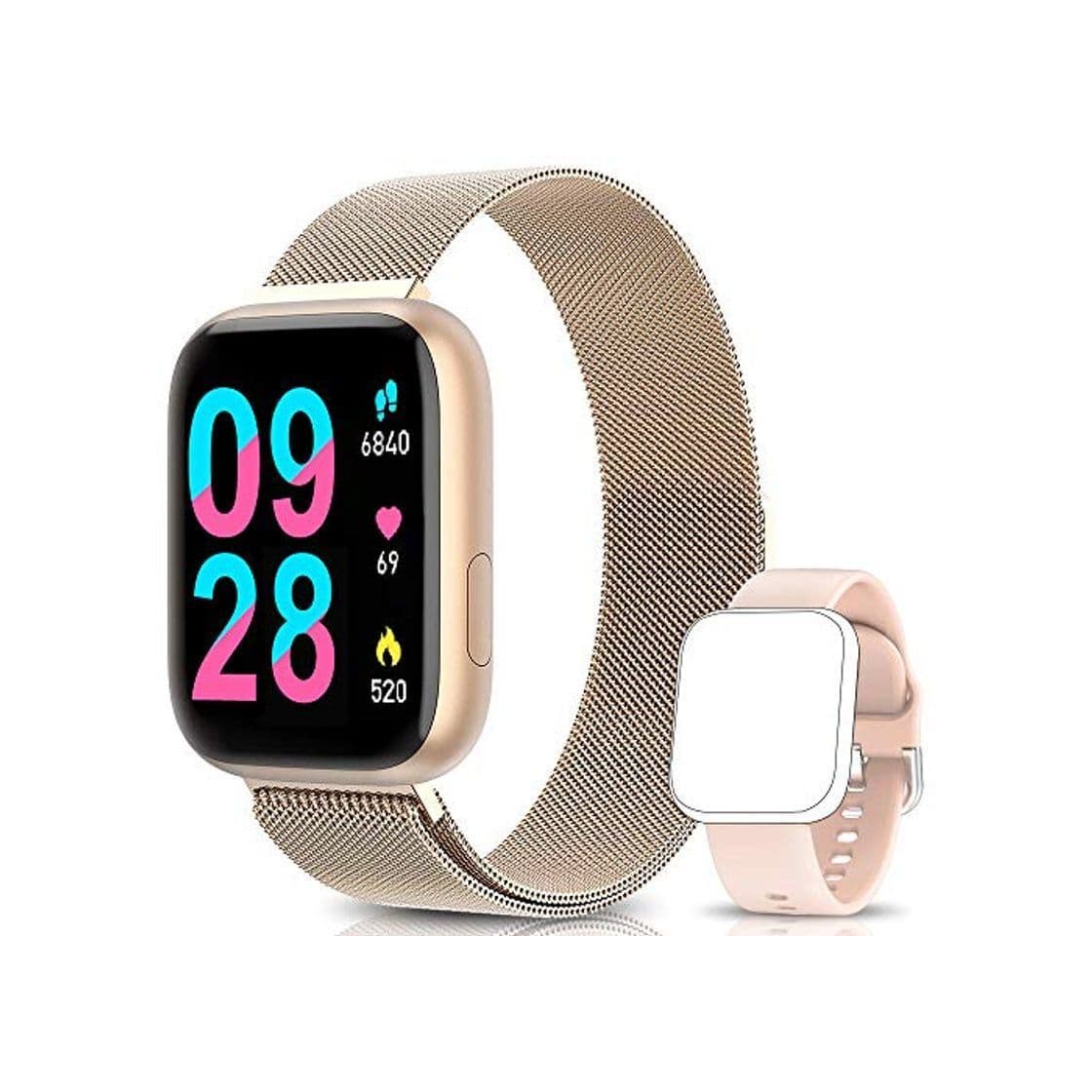 Producto BANLVS Smartwatch Reloj Inteligente IP67 con Correa Reemplazable Pulsómetro, Monitor de Sueño,