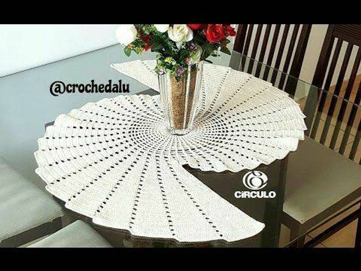 Moda Trilho de mesa de crochê