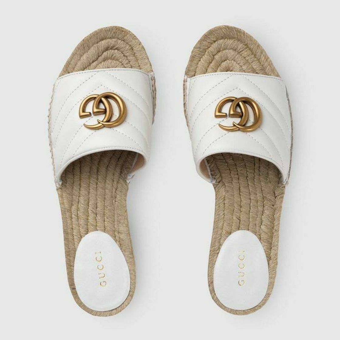 Moda Gucci leather espadrille sandal 👡