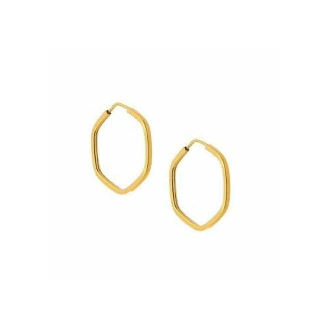 Product Brincos De Argola Sextavada De Ouro 18k 750