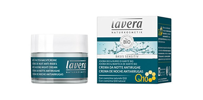 Producto Lavera Basis Sensitiv Crema de Noche Antiarrugas Q10