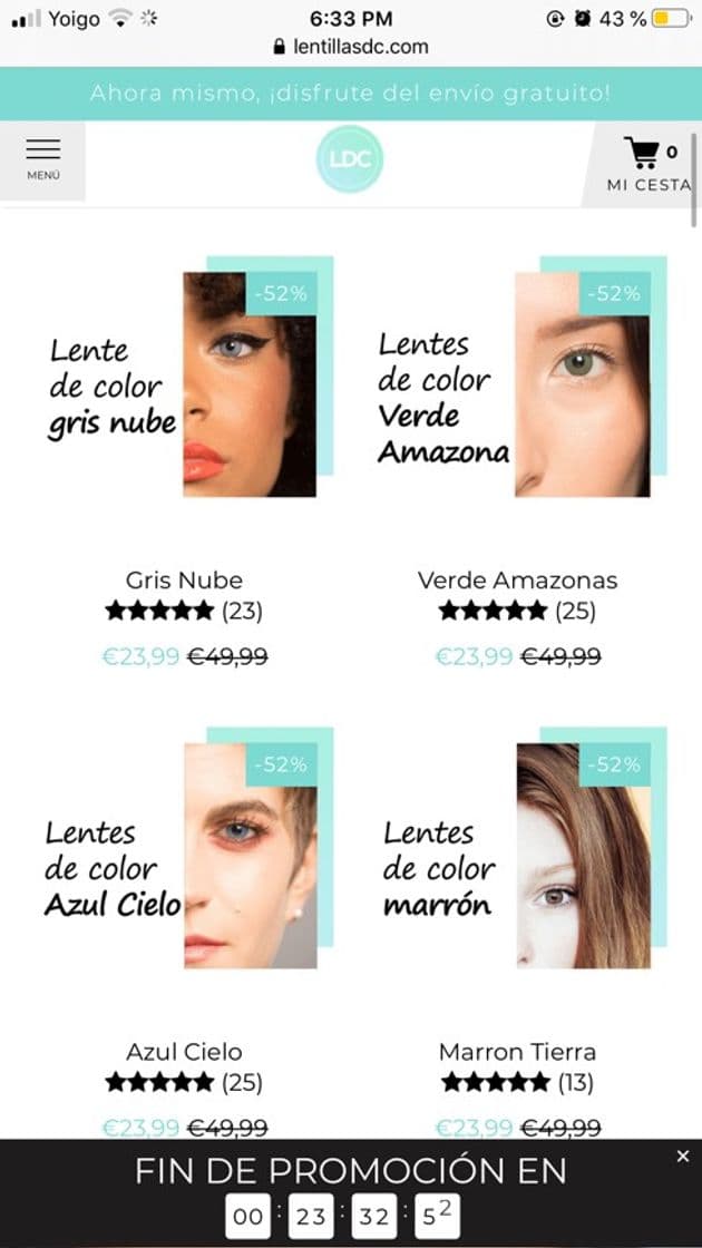 Moda Lentillas de colores