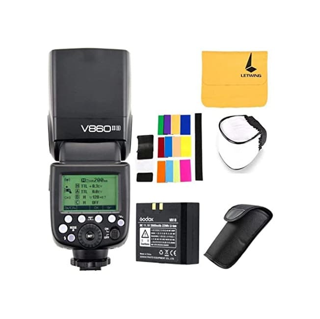 Producto Godox V860II-N 2.4G TTL HSS 1/8000s con Li-on Batería Camara Flash Speedlite