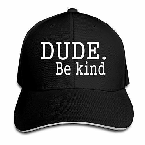 Product Medlin Dude Be Kind Gorra de béisbol sándwich de Velcro Ajustable Unisex