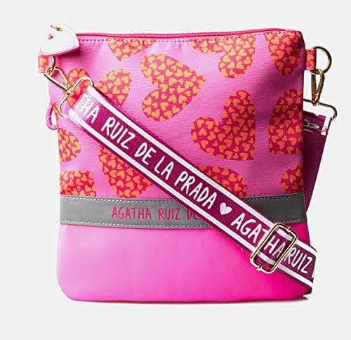 Product Agatha Ruiz de la Prada Bandolera Bolso Estampado con Corazones