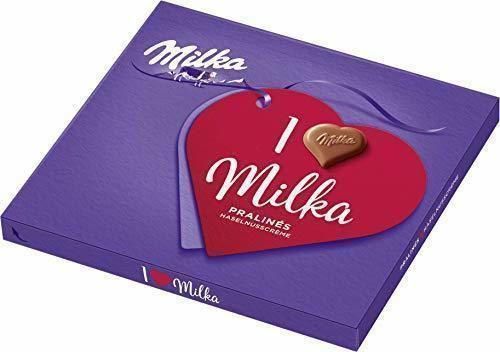 Product I Love Milka Bombones, madera de nogal nugat, 110 g, 5 unidades